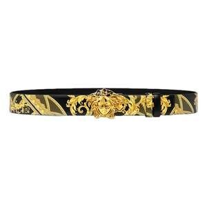 Versace La Medusa Baroque Reversible Calfskin Belt